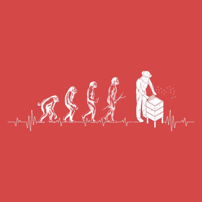 Evolution Imker Shirt - Geschenk Bienenzüchter Ges