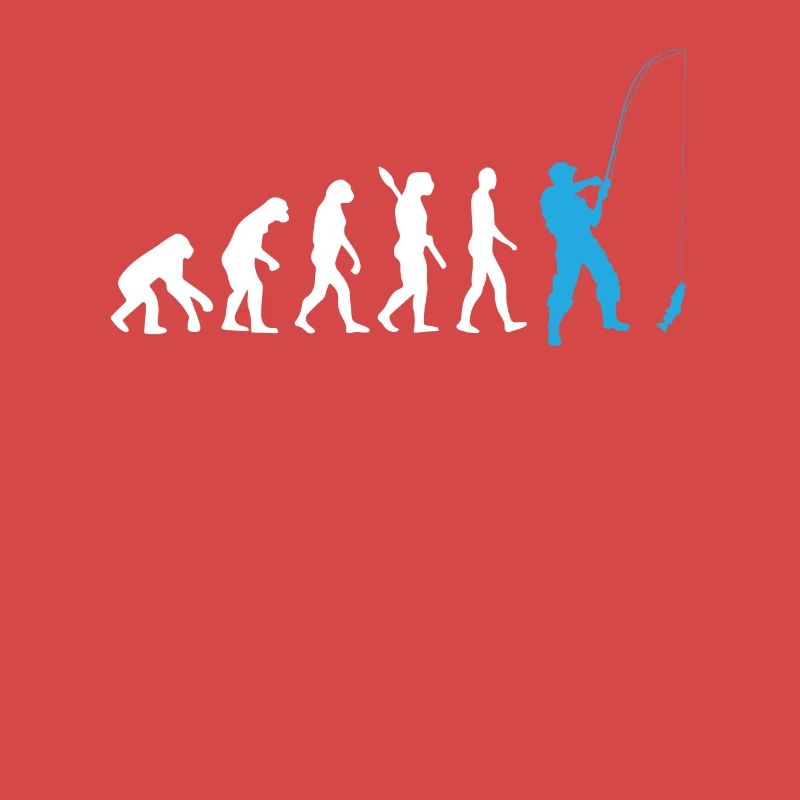 Pêche - Evolution humaine / Darwin / Bleu