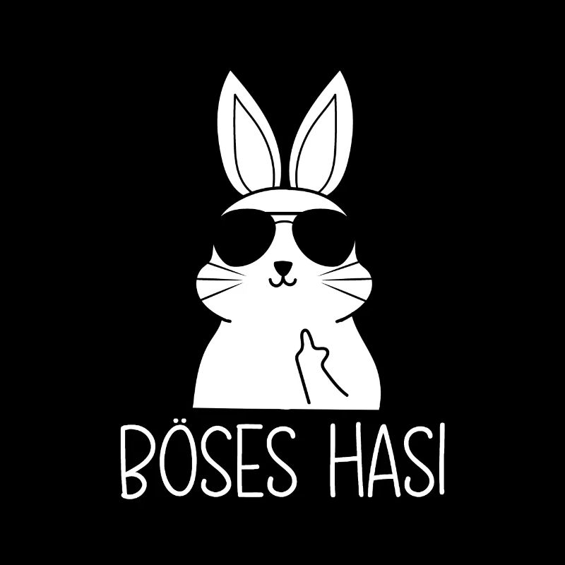 Böses Hasi Hase mit Mittelfinger