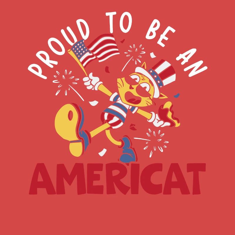Proud To Be An Ameri-cat America 4th Of July