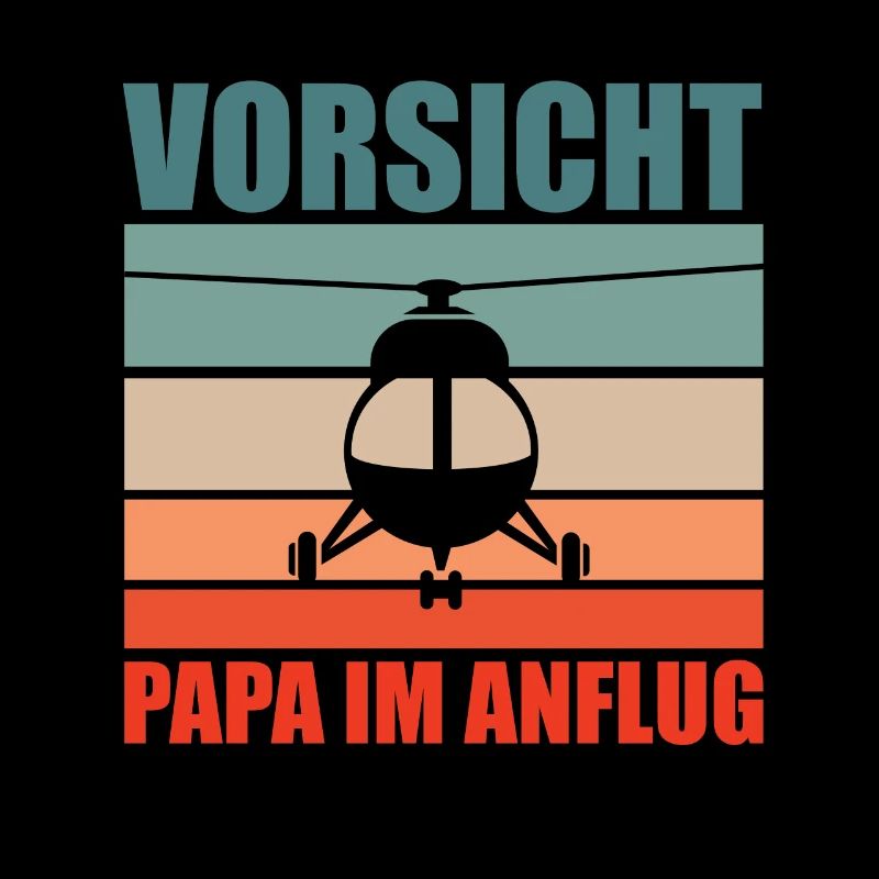 Papa Hubschrauber Pilot Helikopter Vater