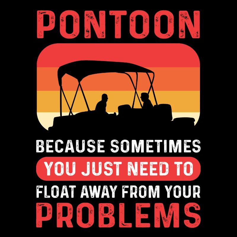 Pontonbootfahren. Float Away Pontoon Boat Kapitän