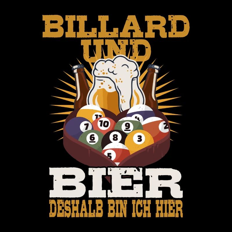 Billard und Bier deshalb bin ich hier Pool Snooker