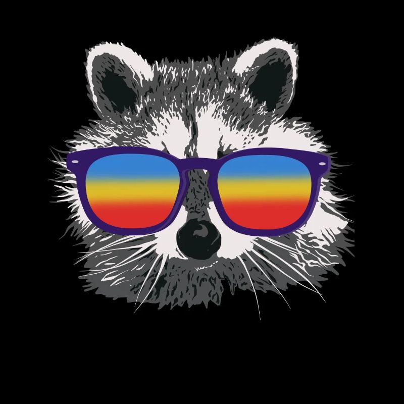 WASCHBÄR Mit Sonnenbrille Retro