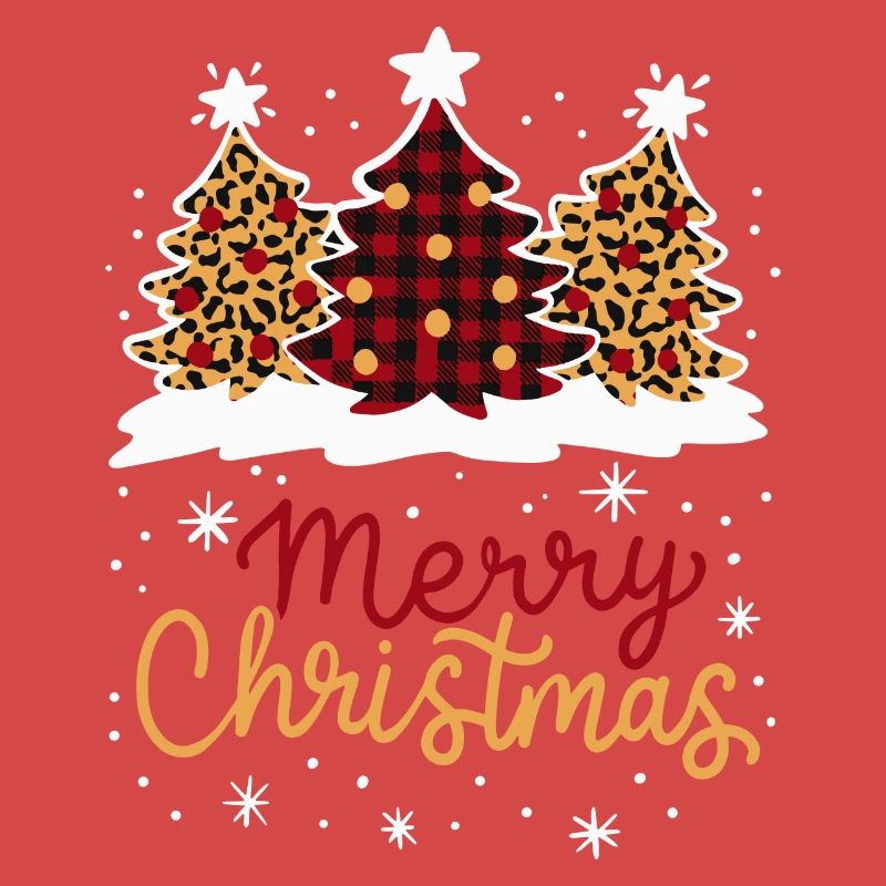 Frohe Weihnachten Plaid Leopard Tree Weihnachtsgeschenk
