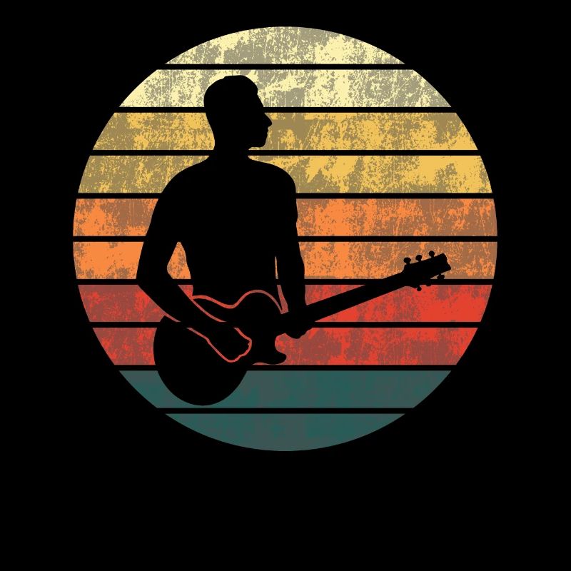 Guitariste coucher de soleil cadeau Moment