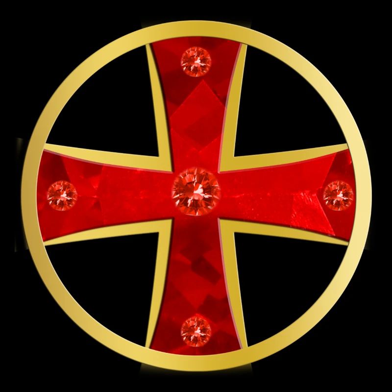Templar Cross Gold + Gems