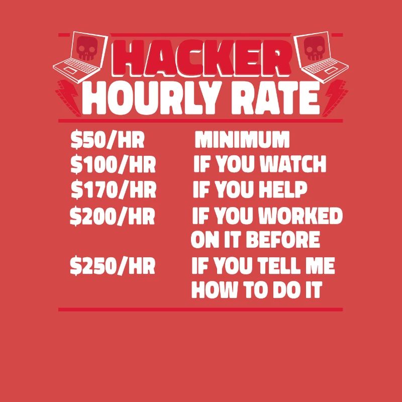 Hacker Hourly Rate Sniffer Social Engineering