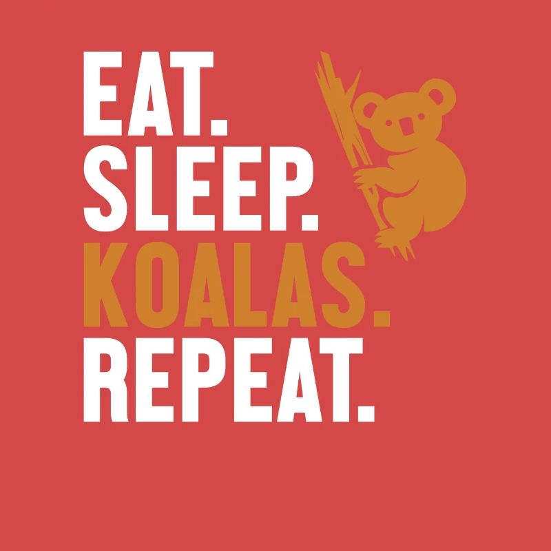 Manger Dormir Koalas Répéter Koalabear Eucalyptus