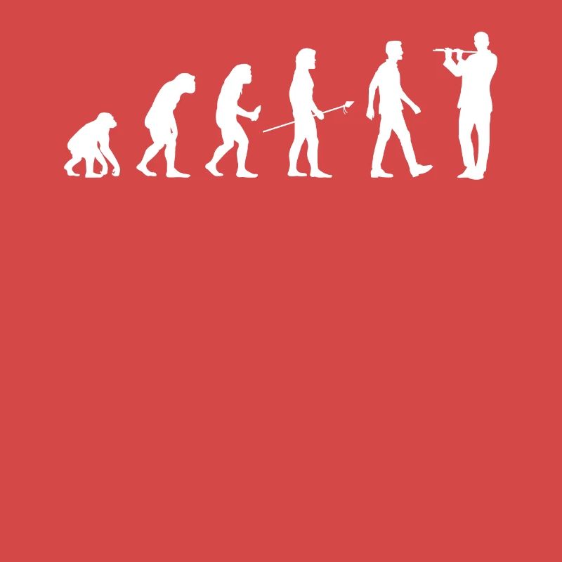 Flutist Gift Transverse Flute Player Evolution Man