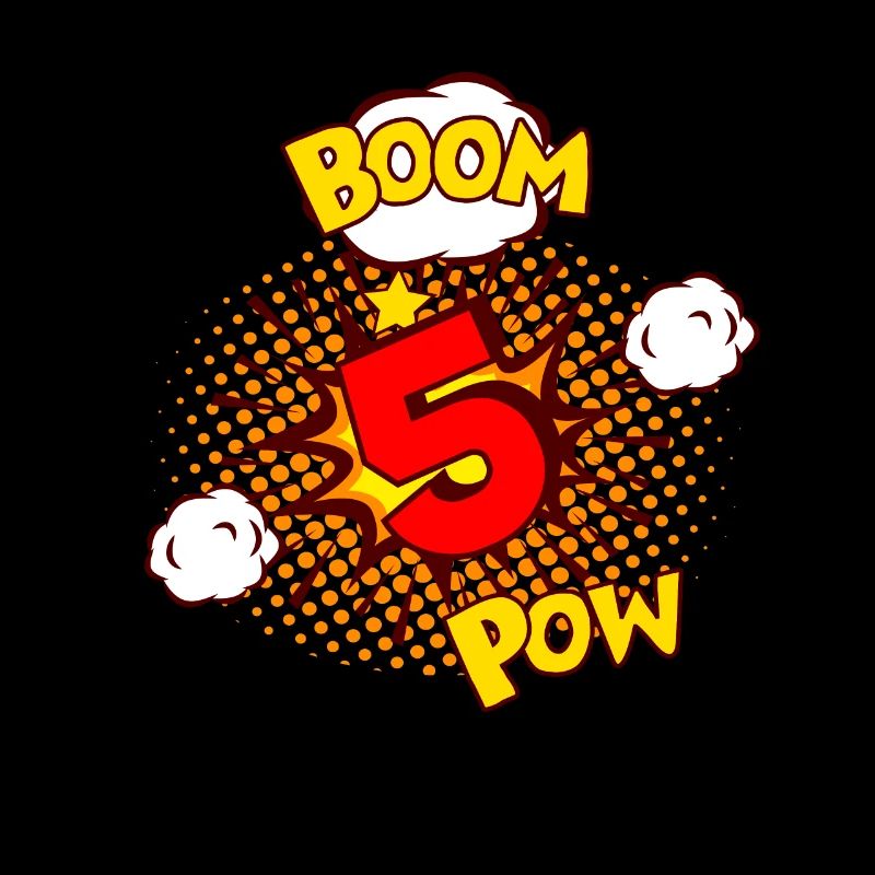 COMIC BIRTHDAY 5 years boy 5 birthday