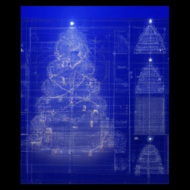 Christmas Christmas Tree Schematic Blueprint