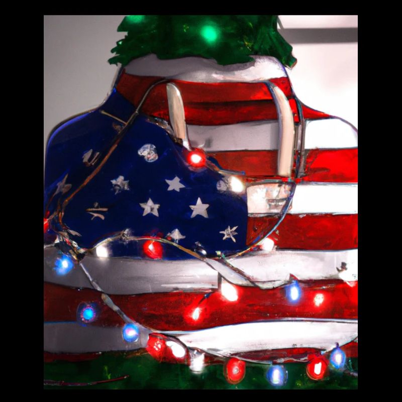 American Christmas Christmas Tree with US