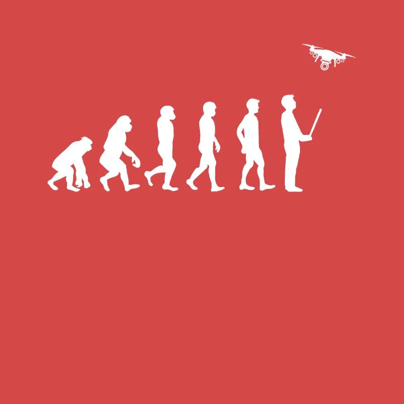 Evolution Drohne Shirt Geschenk Drone Pilot