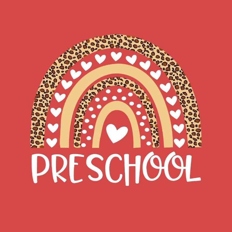 Enseignante préscolaire Léopard Rainbow Enseignante