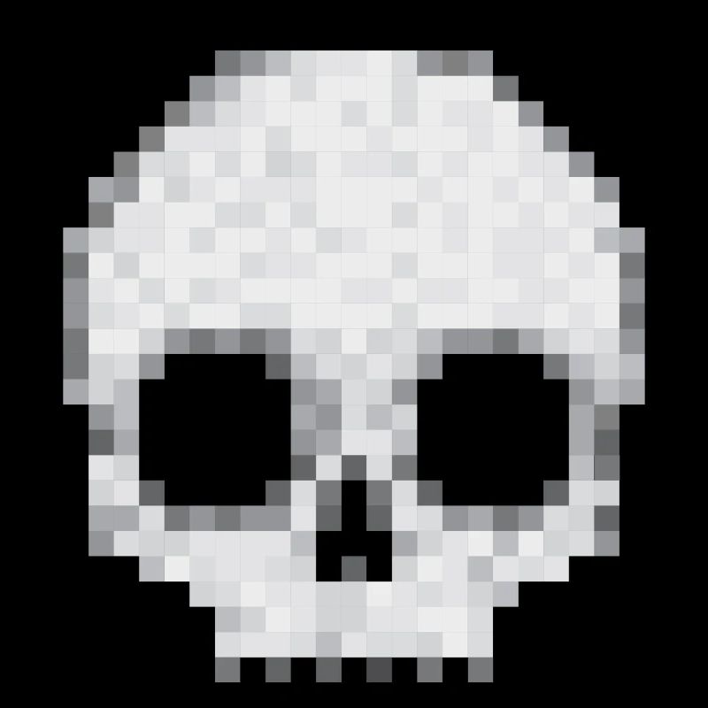 Skull Bone Pixel Graphic px Raster Graphic Rétro