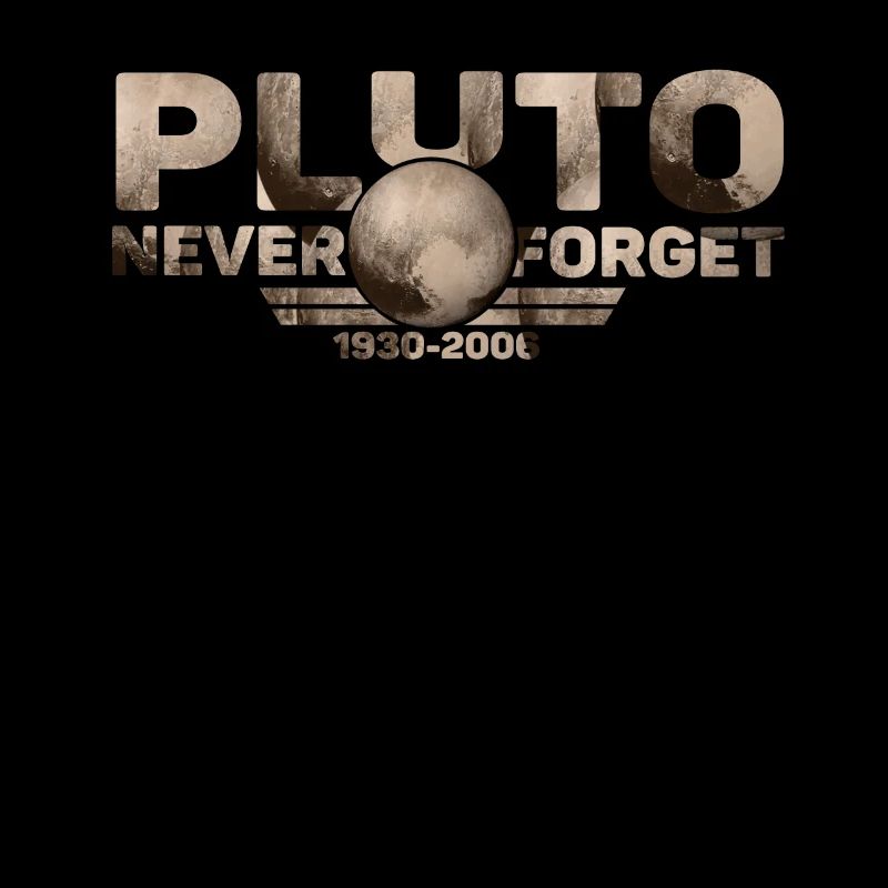 N’oubliez jamais Pluto Design Retro Style Funny Space