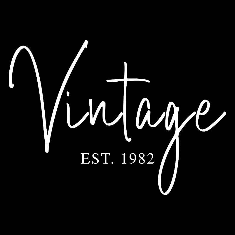 Vintage Est. 1982 Jahrgangsdesign Script Geschenk