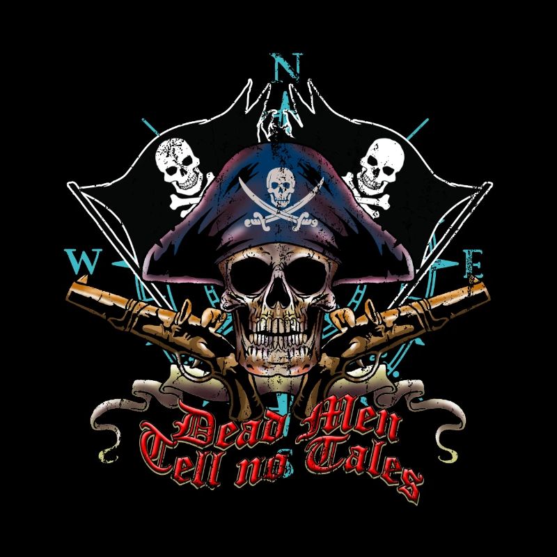 Pirate Skull Guns Dead Men Face Head Bones Gift