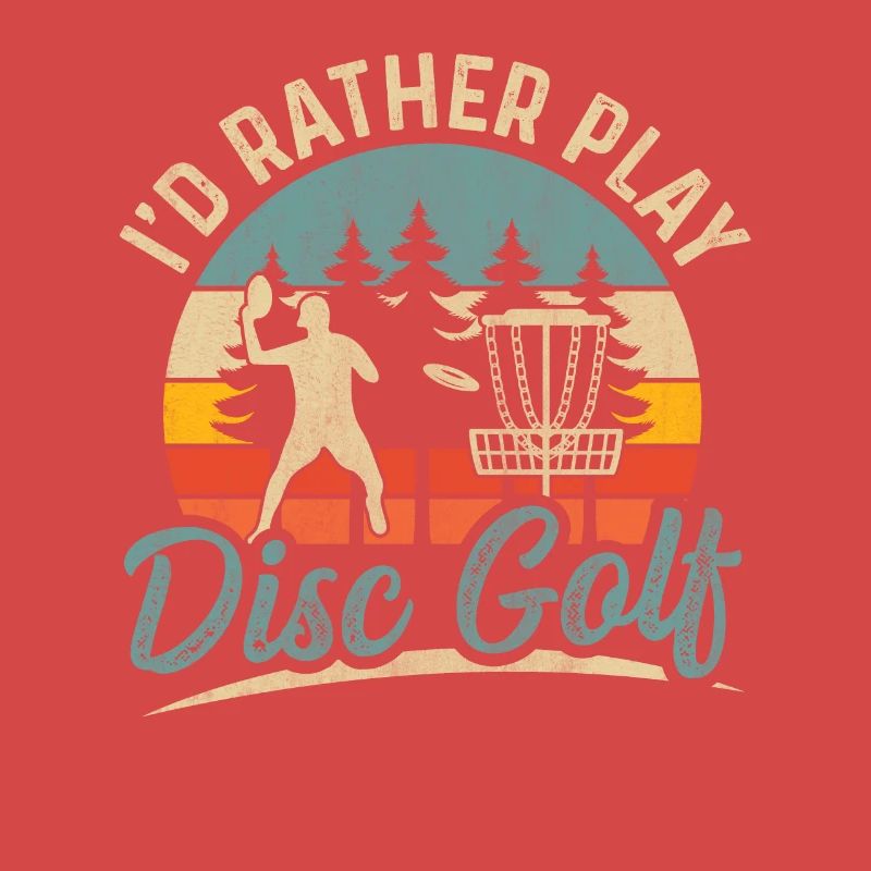 Retro Sunset I'd rather play Disc Golf