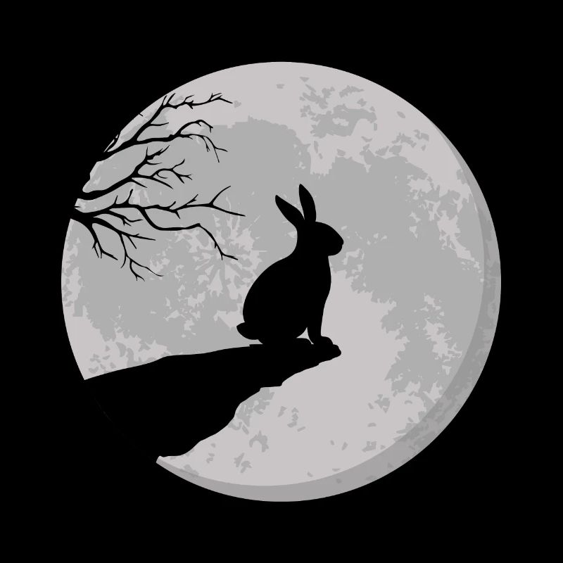Rabbit at full moon Rabbit Bunny