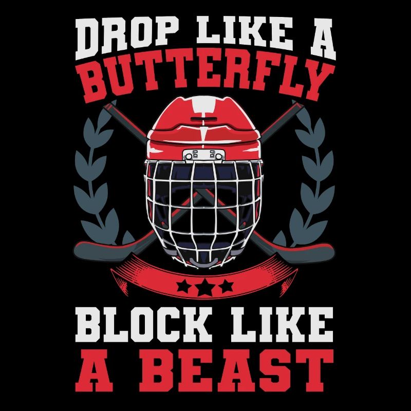 Laissez tomber comme un bloc papillon comme une bête de hockey sur glace