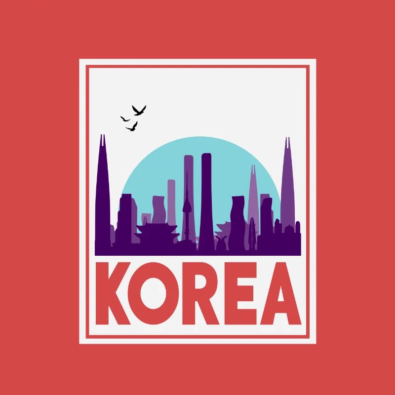 Corée du Nord Corée du Sud Asie Drapeau de Corée