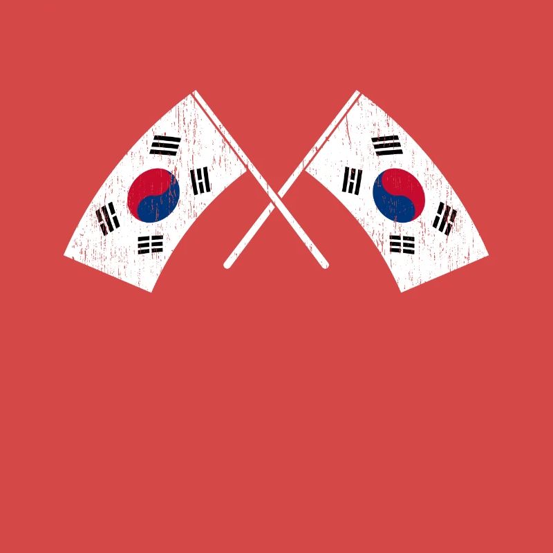 Corée du Nord Corée du Sud Asie Drapeau Corée