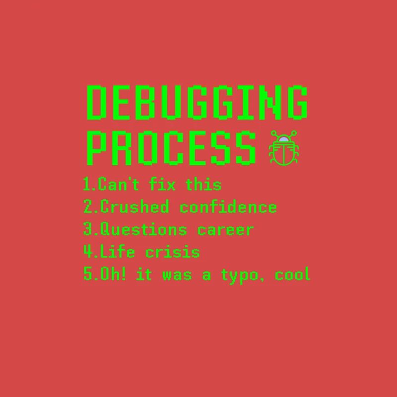 Processus de débogage Drôle Programmeur Codeur Idée Cadeau