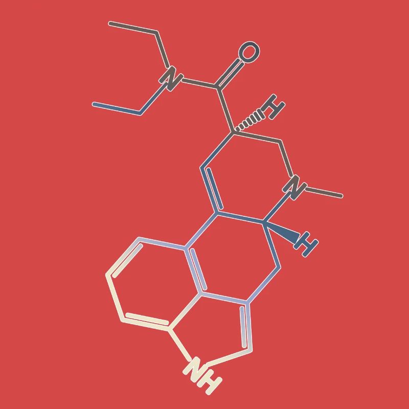 LSD Structural Formula Molecule A. Hofmann Bicycle Day