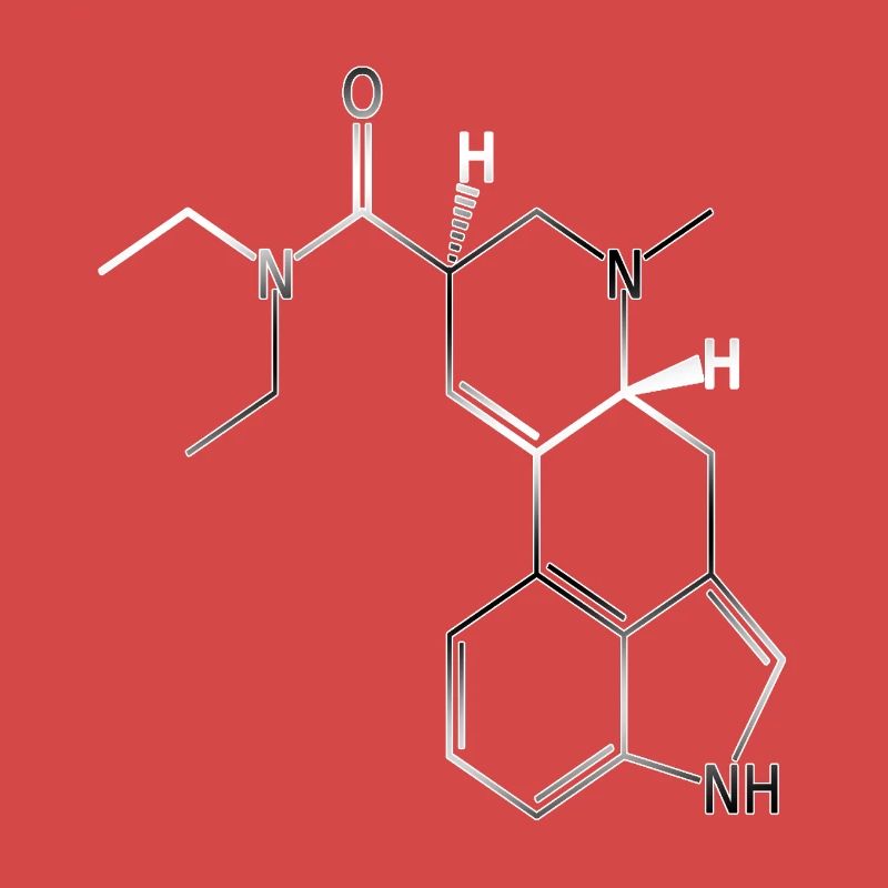 LSD structural formula molecule A. Hofmann Bicycle Day