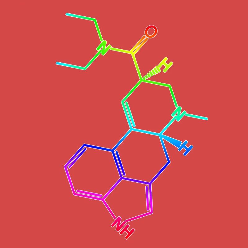 LSD Structural Formula Molecule A. Hofmann Bicycle Day
