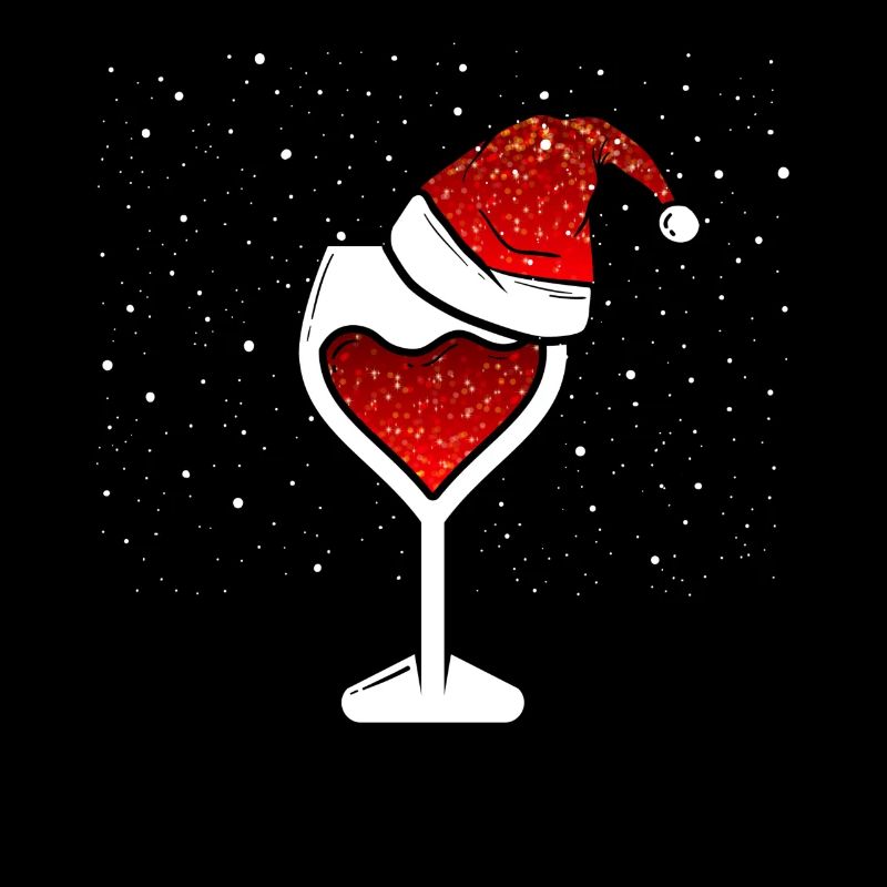 Wine wine drinker Christmas hat Christmas