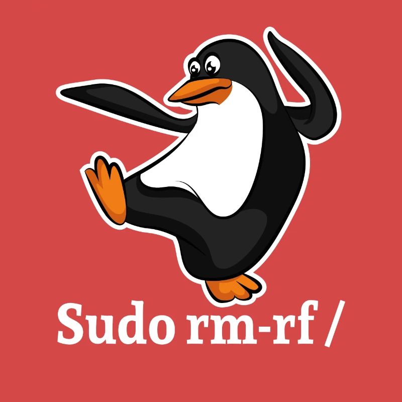 Tux Linux Pinguin Sudo Rm Rf | Computerfreak Hack