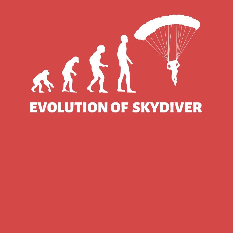 Evolution of Skydiving Fallschirmspringen Geschenk