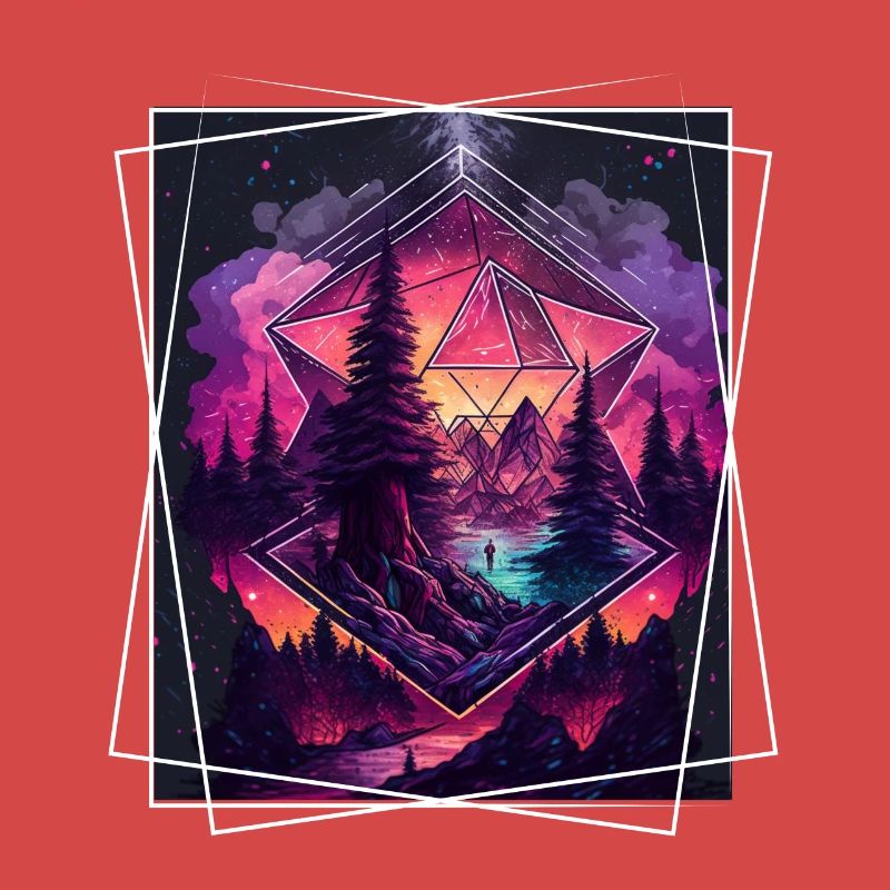 Geometric Nature Trance Polygon Abstract Mystical