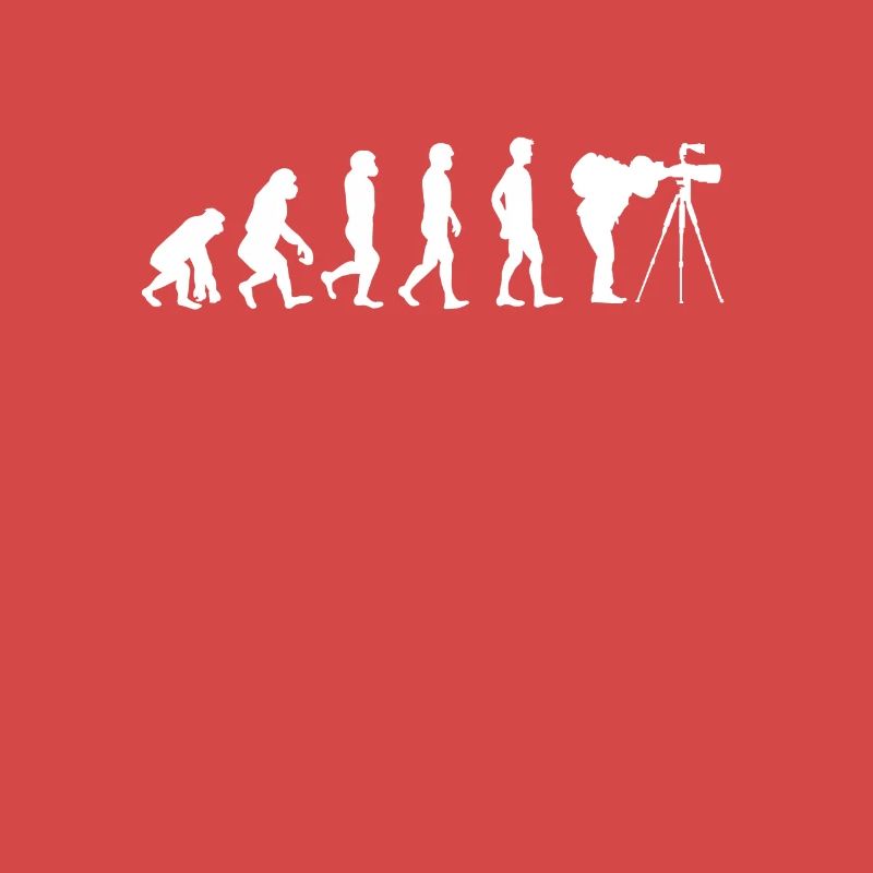 Fotografen Geschenk Kameramann T-Shirt Evolution