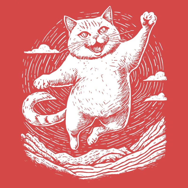 Cat practicing karate