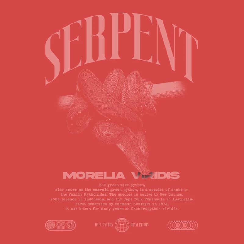 Grüner Baum Python Modern Reptile Keeper Streetwear