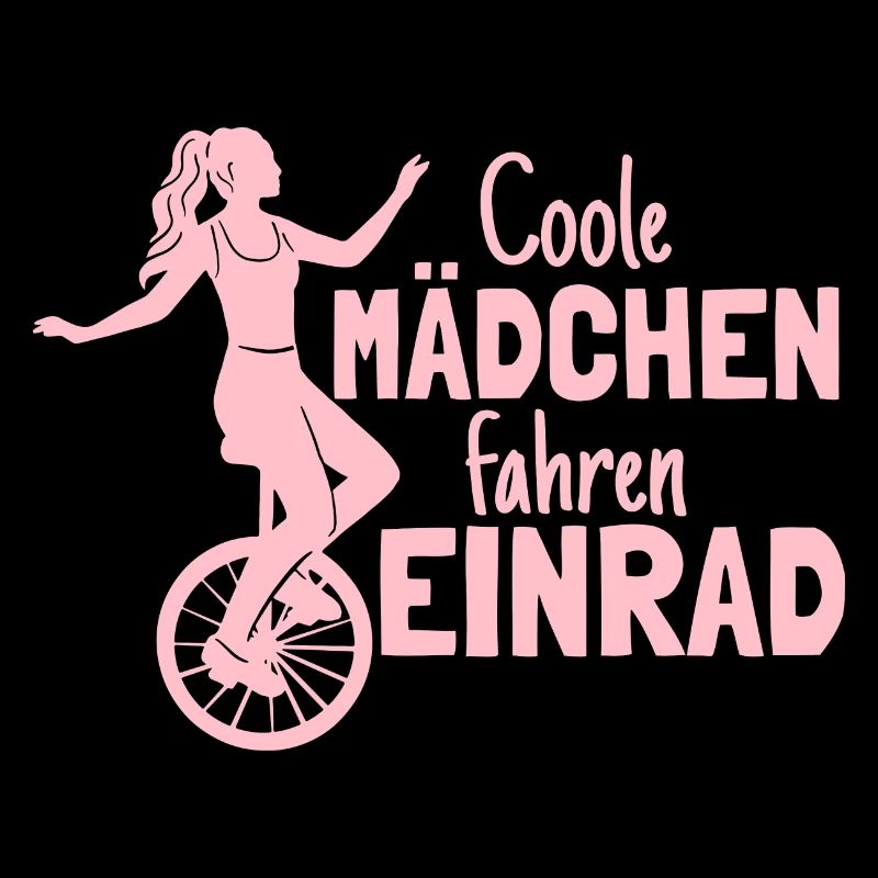 Einradfahrerin Coole Mädchen Fahren Einrad
