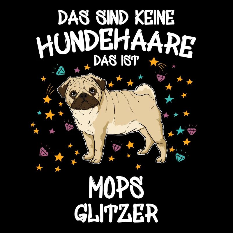 Mops Glitzer Hundehalter Hunde Geschenk