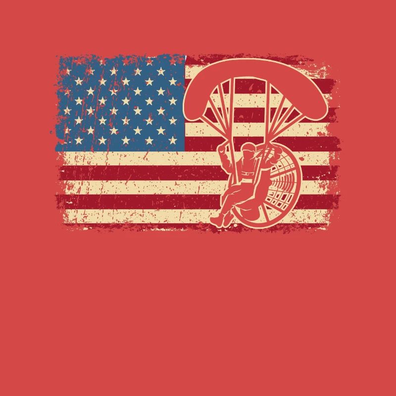 Vintage Powerd Paraglider US Patriotic Paramotor