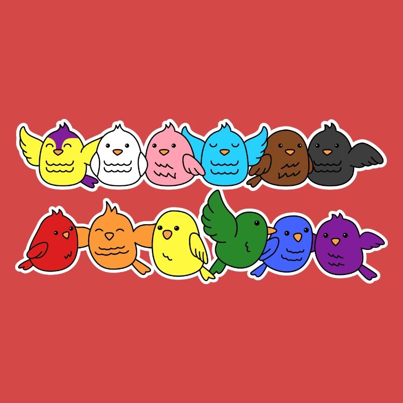 Pride Progress Flag Bird for Equality