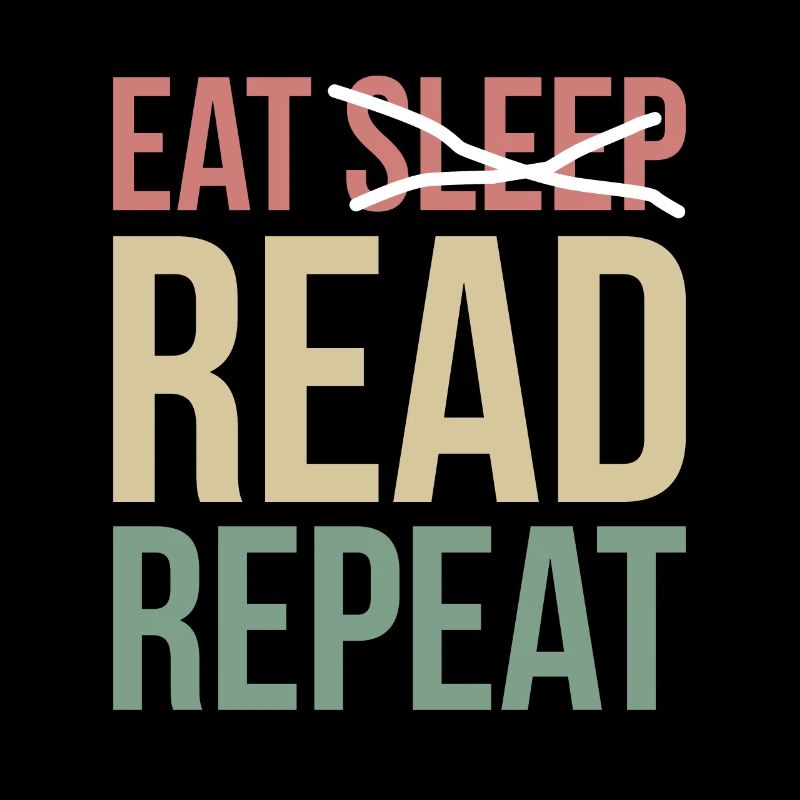 Eat Sleep Read Repeat Shirt Geschenk