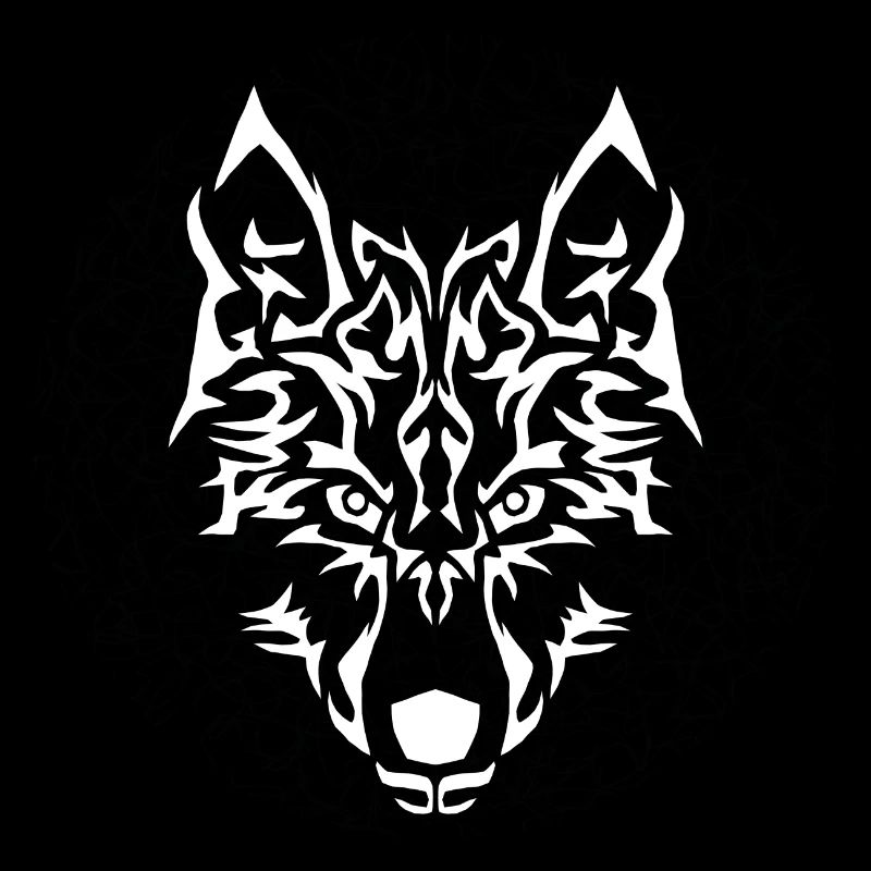 Wolf's Head, Wolf Tatoo Drawing