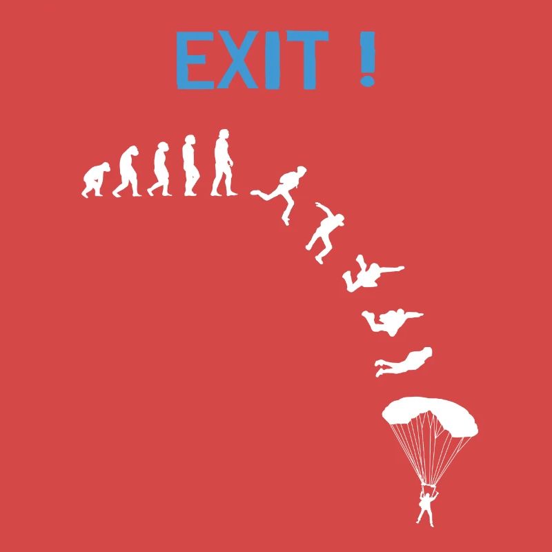 Skydiver Evolution Parachutistes