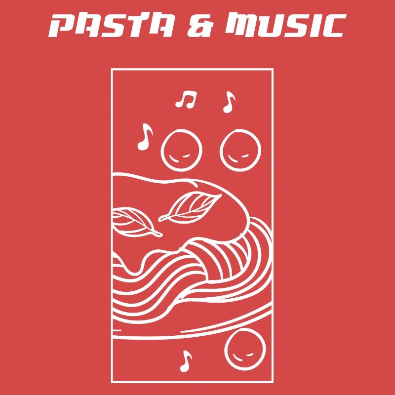 Pâtes et notes de musique Spaghetti