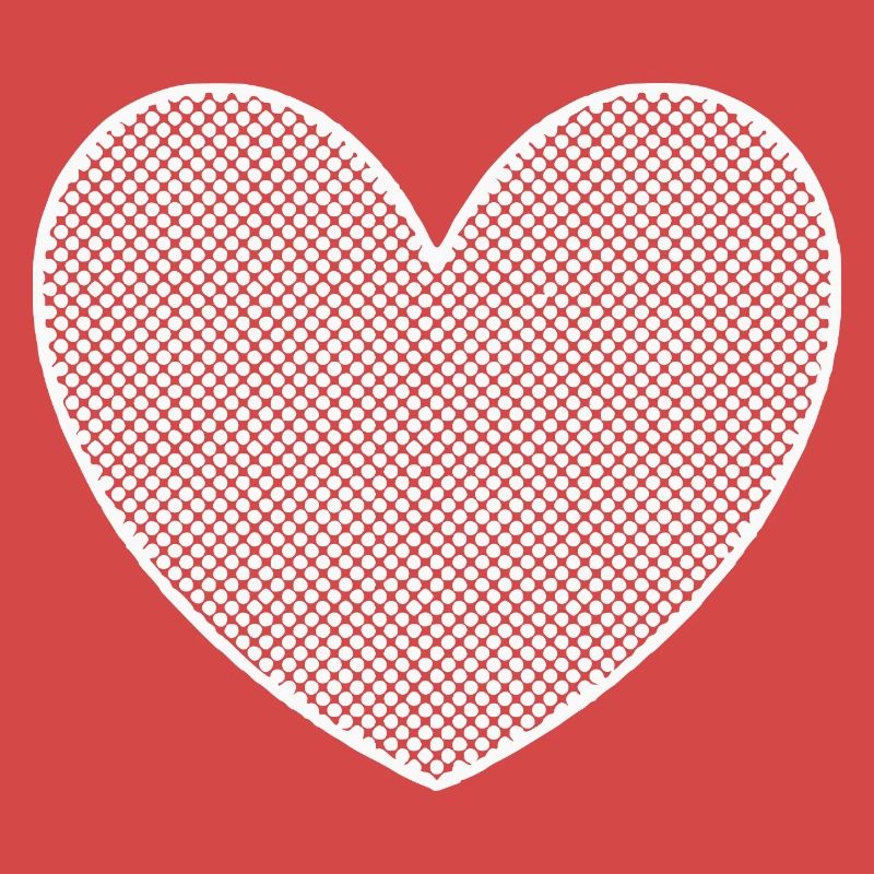 white heart white dotted pattern dots gift