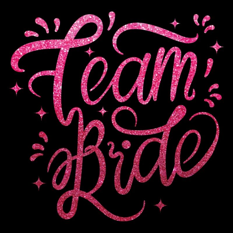 Team Bride in Pink Glitter per il tuo addio al celibato