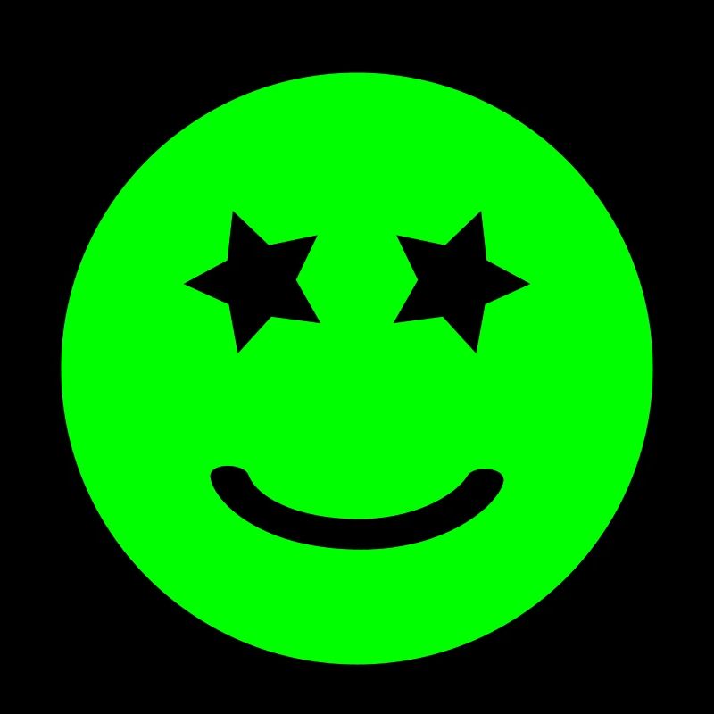 Smiley with starry eyes | Vectorgraphic
